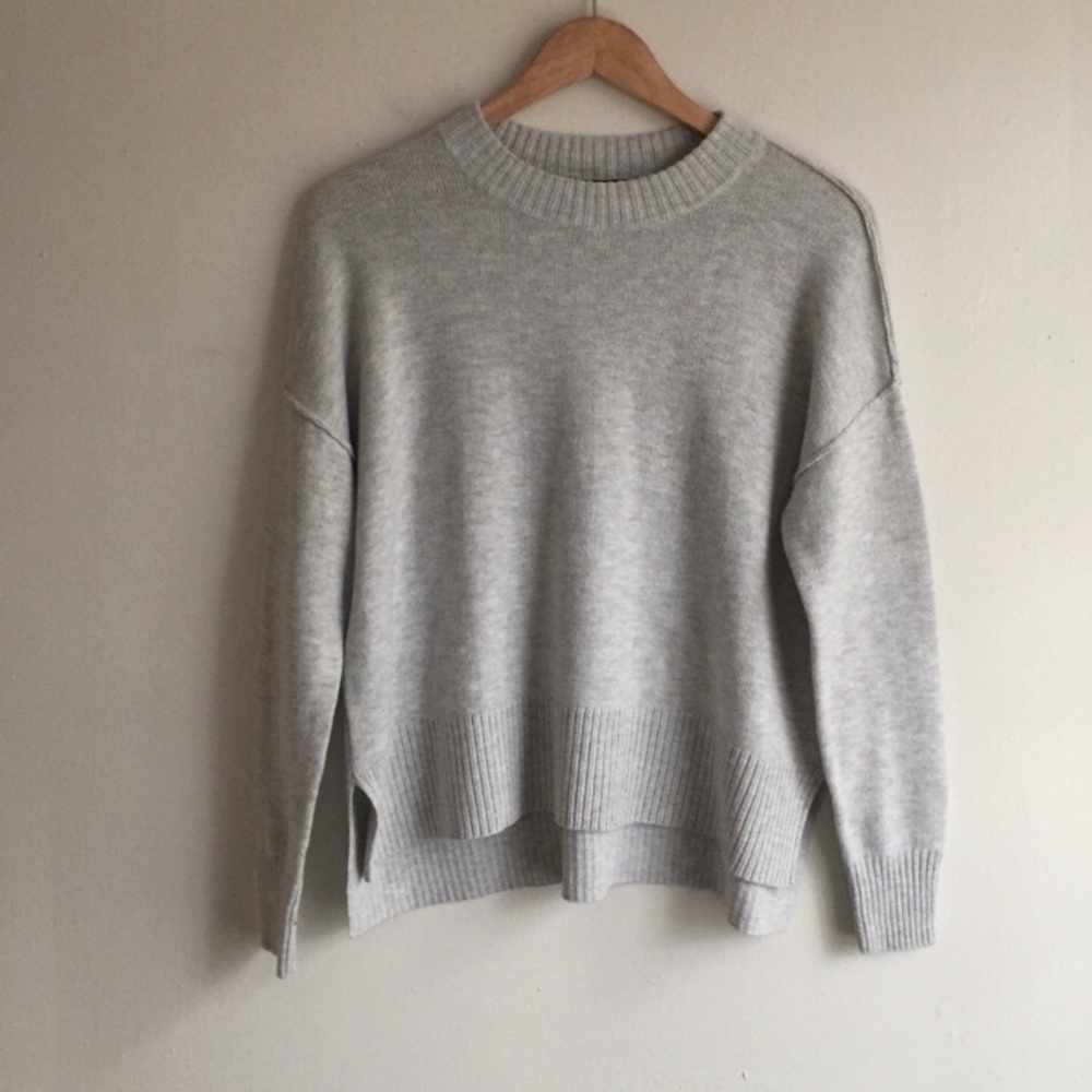H&M Gray Oversized Crewneck Sweater